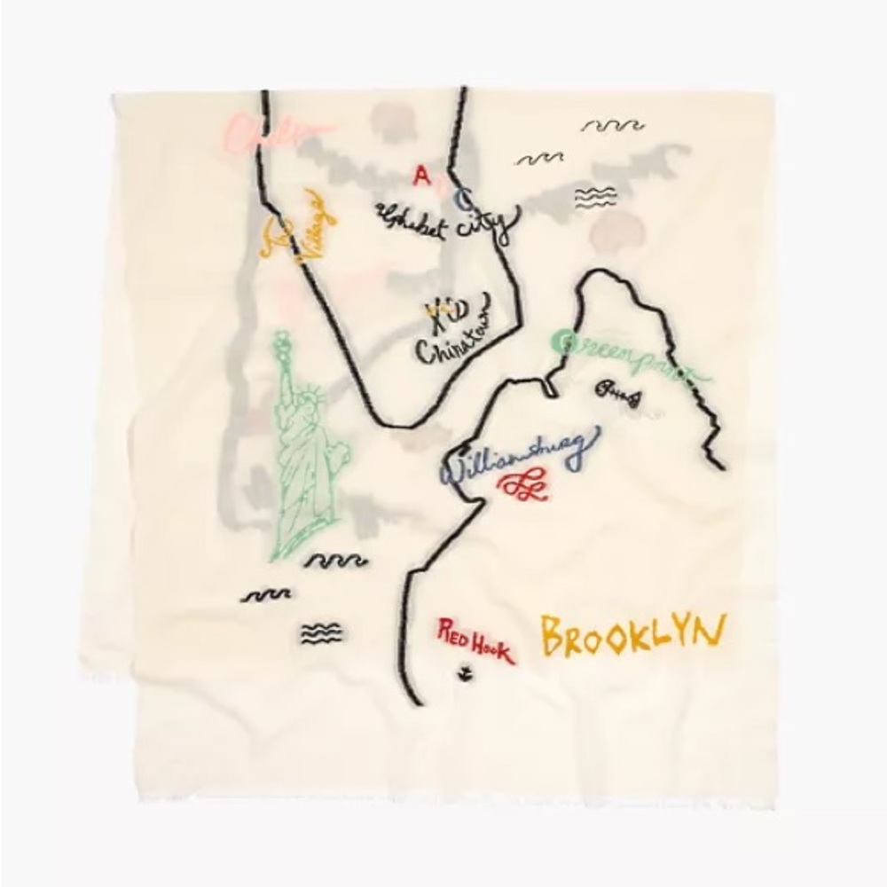 Madewell New York City Map Scarf